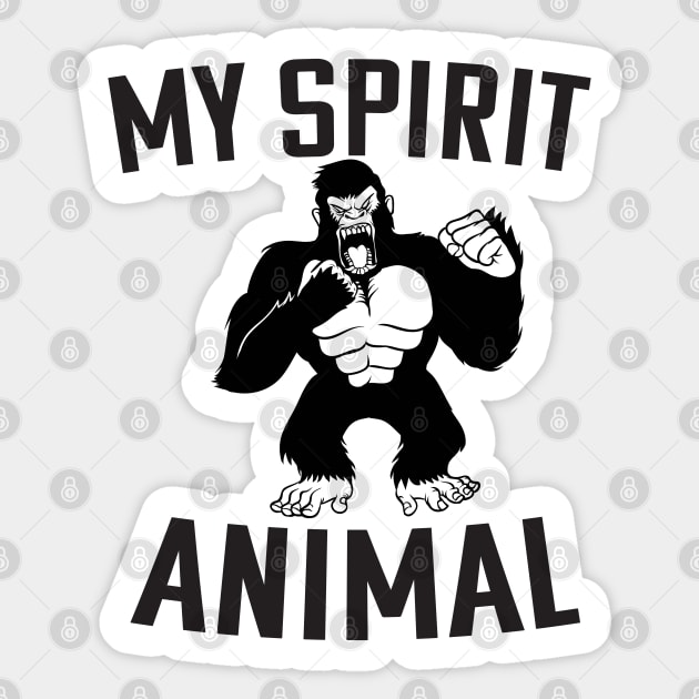 Gorilla - My Spirit Animal Sticker by Kudostees